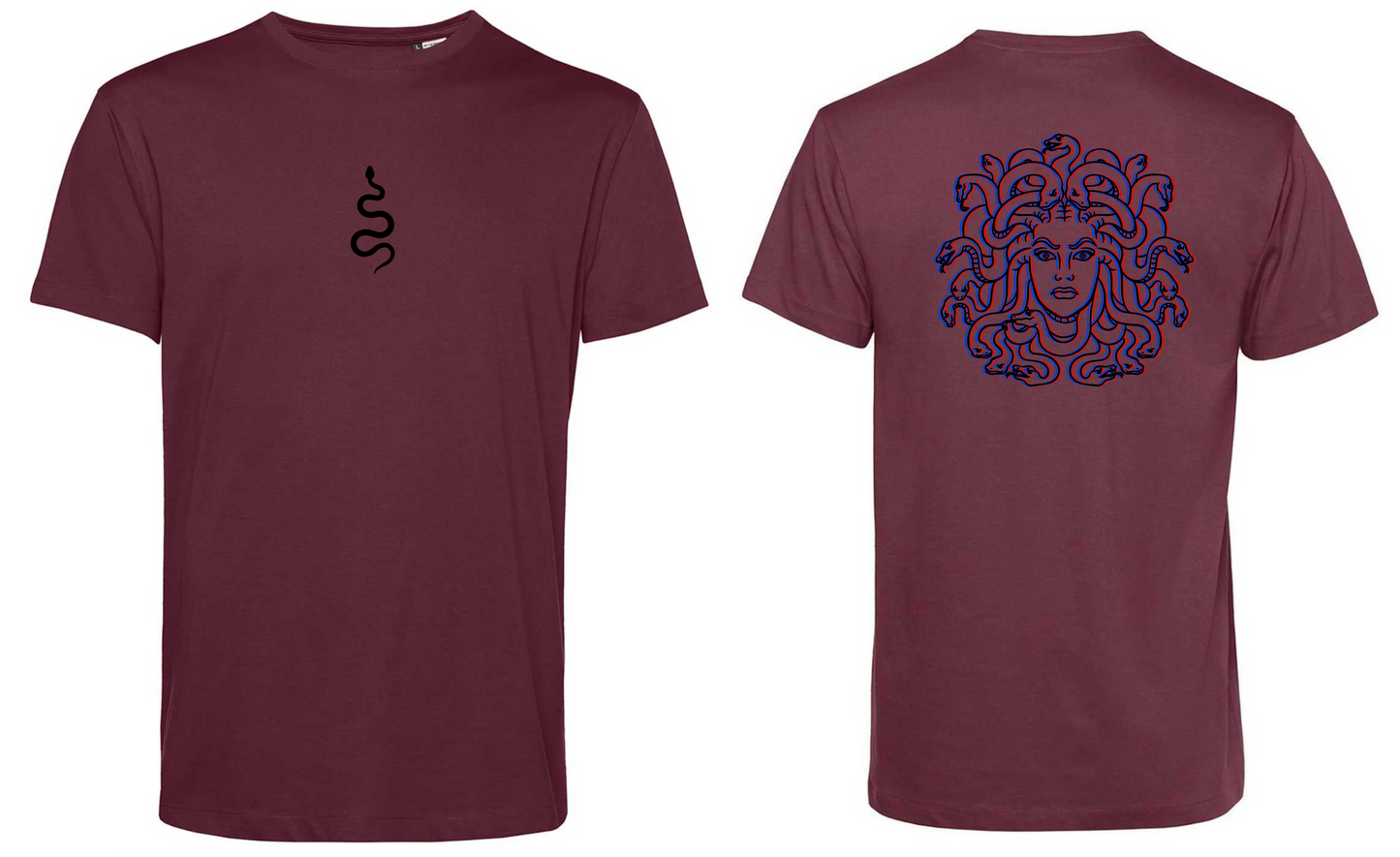 T-Shirt Medusa Stampa Nera 3D