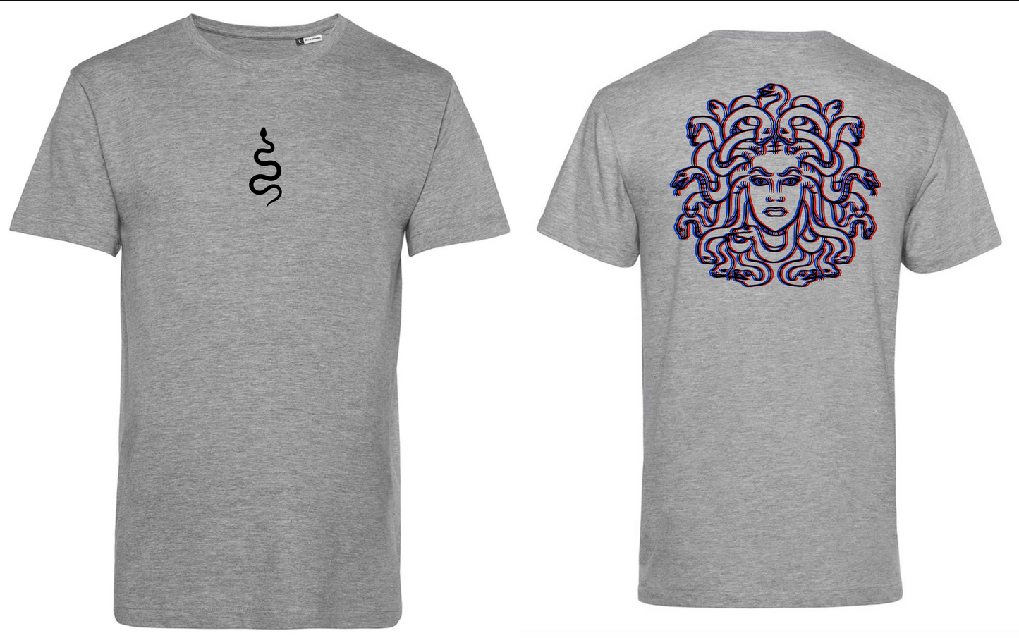 T-Shirt Medusa Stampa Nera 3D