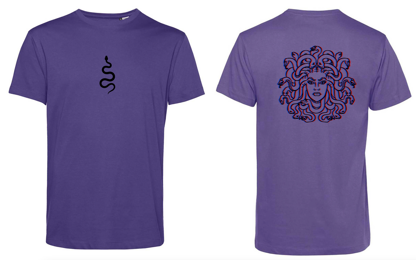 T-Shirt Medusa Stampa Nera 3D