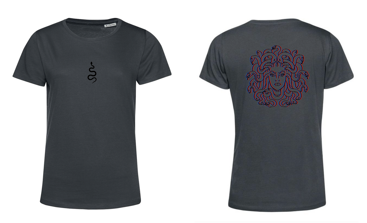 T-Shirt Medusa Stampa Nera 3D