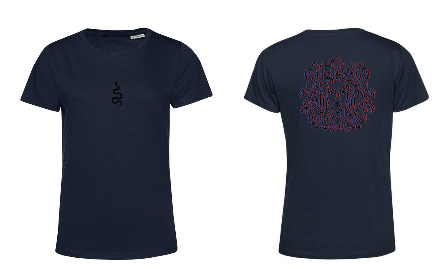 T-Shirt Medusa Stampa Nera 3D