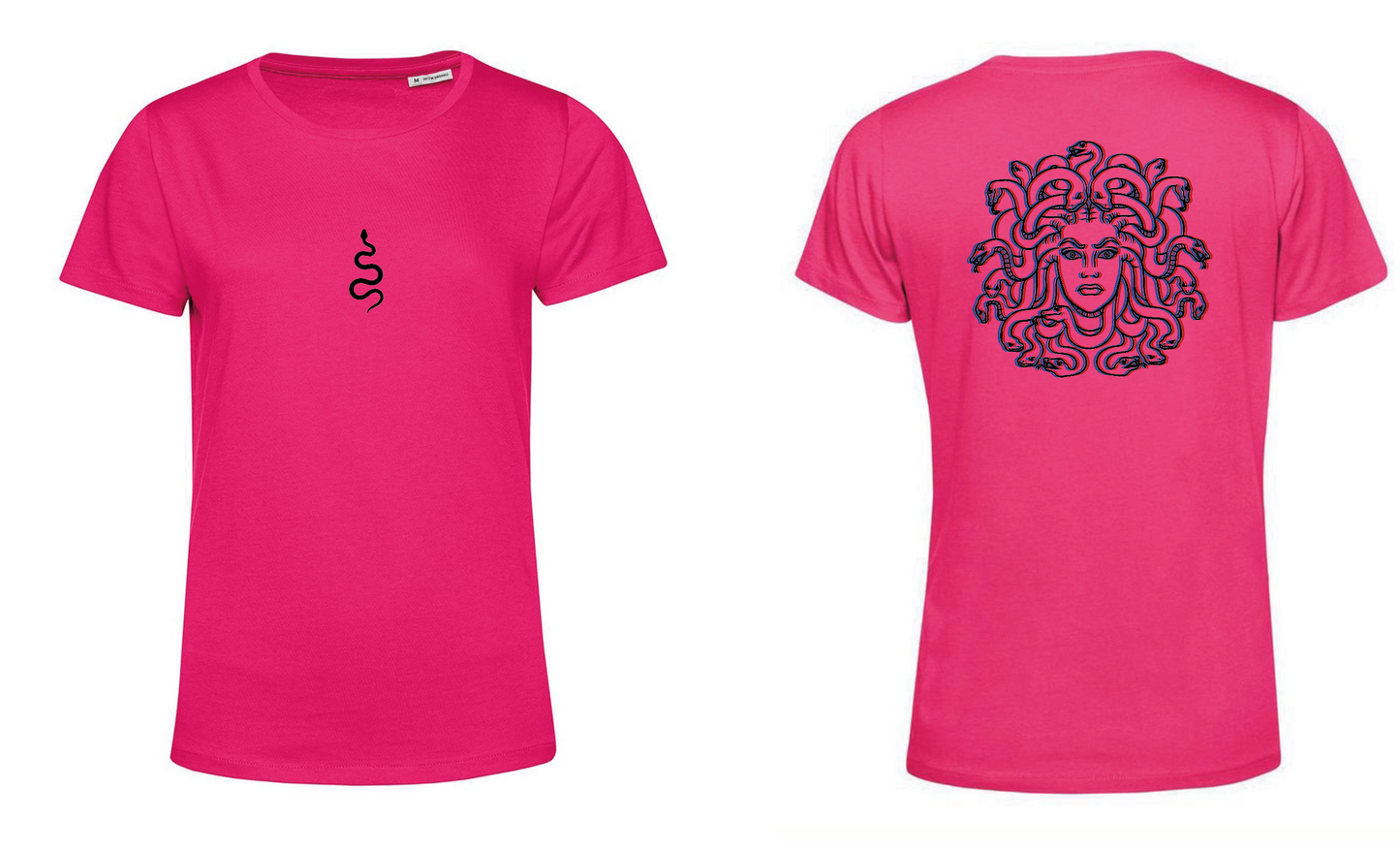 T-Shirt Medusa Stampa Nera 3D