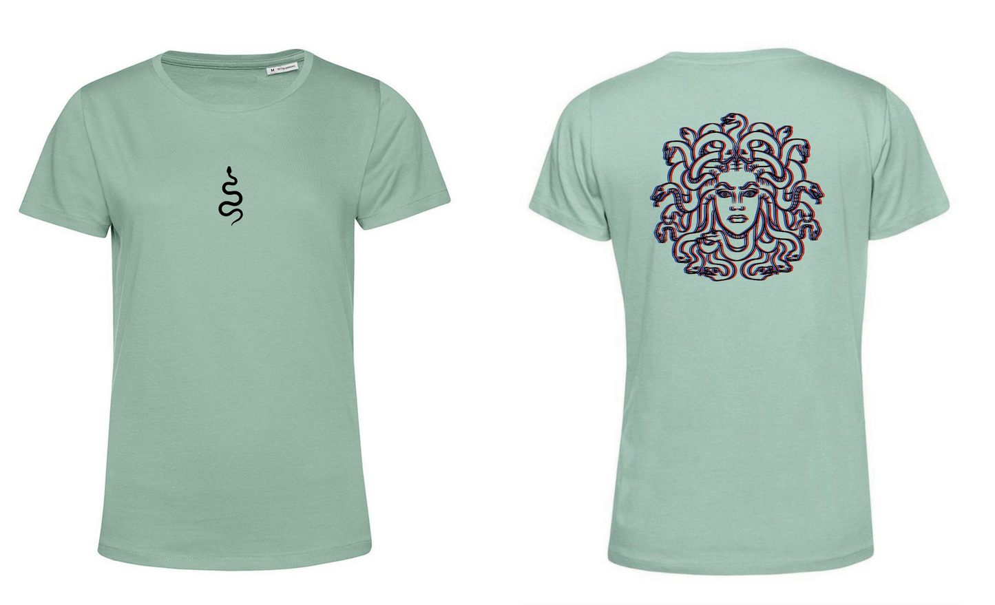 T-Shirt Medusa Stampa Nera 3D