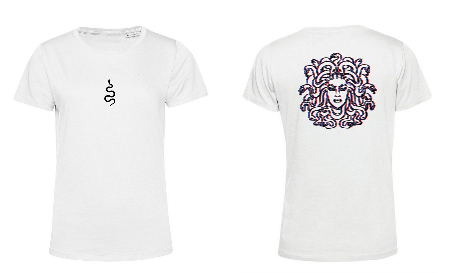 T-Shirt Medusa Stampa Nera 3D