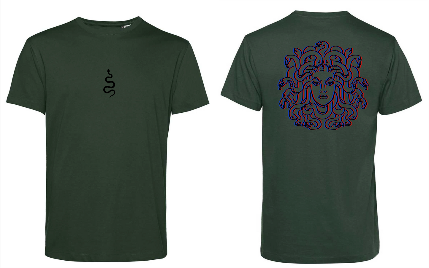 T-Shirt Medusa Stampa Nera 3D